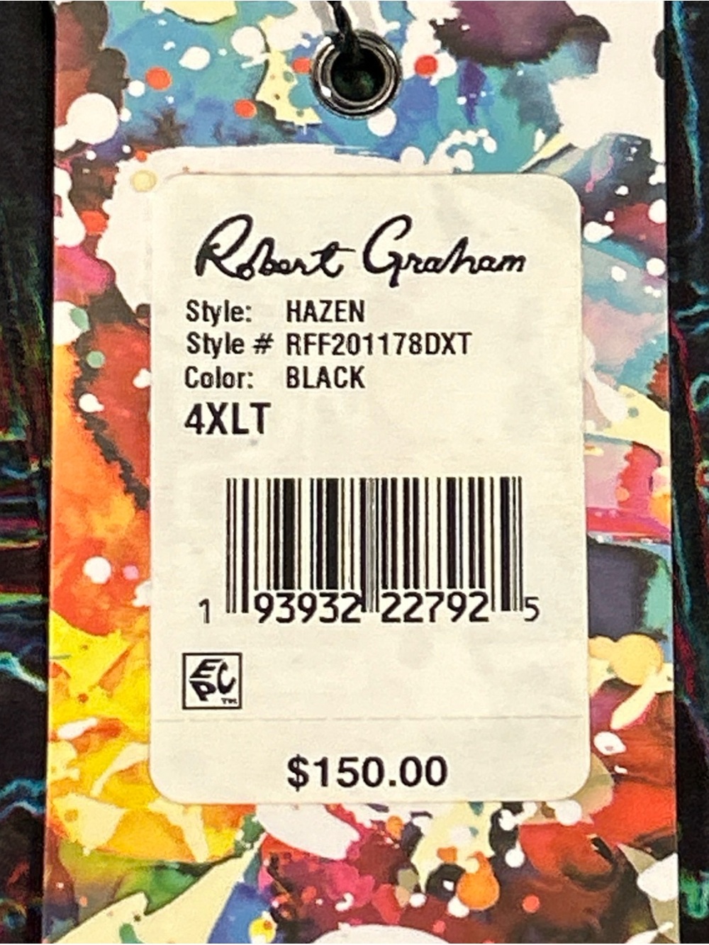 Robert Graham  Mens Long Sleeve Button Down Shirt‎ Multicolor 4XLT NWT - Picture 4 of 10